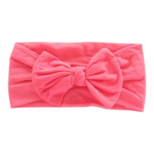 Coral Nylon Bow Headwrap