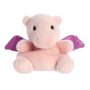 Palm Pals Adorable Aria Pink Dragon 5 inch Pink Mini Soft Plush Collectable Stuffed Animal
