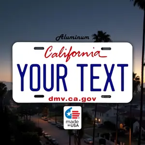 12x6 Custom Personalized CA California Aluminum License Plate Your Text High Quality Thicker Than Others custom  plate Truck Vehicle