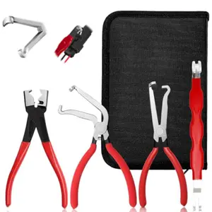4 PCS Pliers Set, Electrical Disconnect Pliers, Electrical Disconnect Tools, Upgrade Electrical Connector Pliers, Automotive Electrical Connector Removal Tool, Connector Separator Tool for Carsand Hose Clamp Pliers