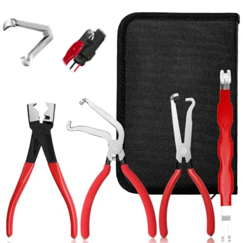 Automotive Electrical Disconnect Pliers Kit, Electrical Disconnect Tools,Upgrade Electrical Connector Pliers, Automotive Electrical Connector Removal Tool, Terminal Remover Tool, Connector Separator Tool for Carsand Hose Clamp Pliers
