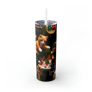 Christmas Stories Skinny Tumbler: Celebrate Diversity and Stay Refreshed with 24hr Insulation