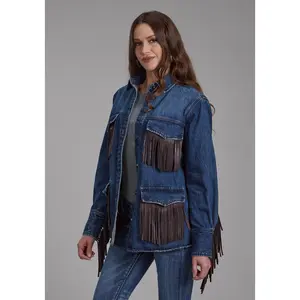 Women's Roper Denim Fringe Western Jacket