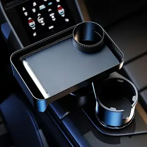 Car 360 Degree Rotatable Cup Holder Tray Table, Car Cup Holder Tray, Multifunctional Car Interior Storage Organizer, Car Accessories for Car Stowing & Tidying