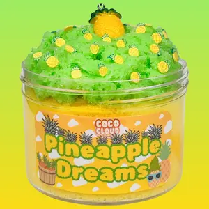 Pineapple Dreams Slime, Drizzly Cloud Texture, Multi-Color Pineapple Scented Slime