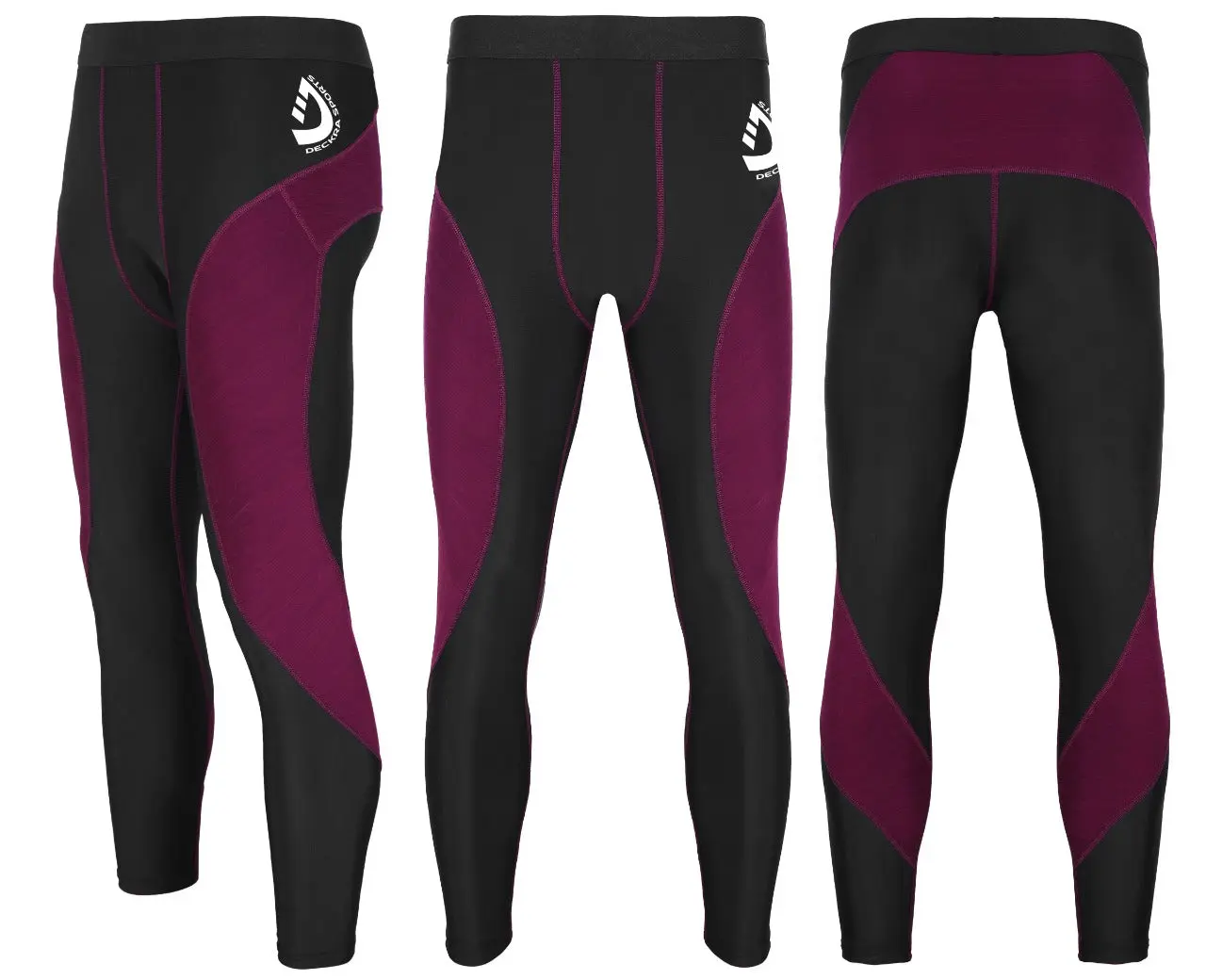 Men's Small Moisture-Wicking Compression Tights - Skin-Fit Base Layer Sporty Sports Bottoms for Running, Gym Training