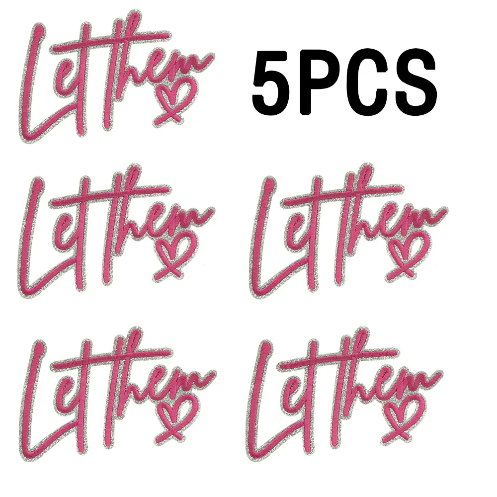 5-Piece Decorative Polycotton Embroidery Patches, Iron-On Heat-Sticking Durable Fabric for Clothing, Shoes & DIY Projects, Easy to Use Fashion Accessory for Dressmaking