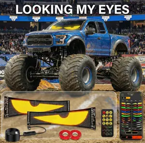 Bluetooth USB Car LED Matrix Display Sign for Truck Decoration, Flexible RGB Pixel Panel for Windshield/Rear Window, Upload Images + Custom Text, App Drawing Board & Built‑in Patterns (Select 16x32–20x64 Sizes), Store Window, Party Decor