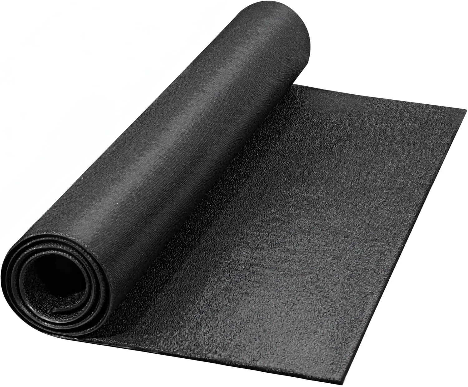 Non-Slip Gym Equipment Floor Protection Mat, 1/4" Thick, 48"Lx24"W Black Pad Compatible with Treadmills, Ellipticals