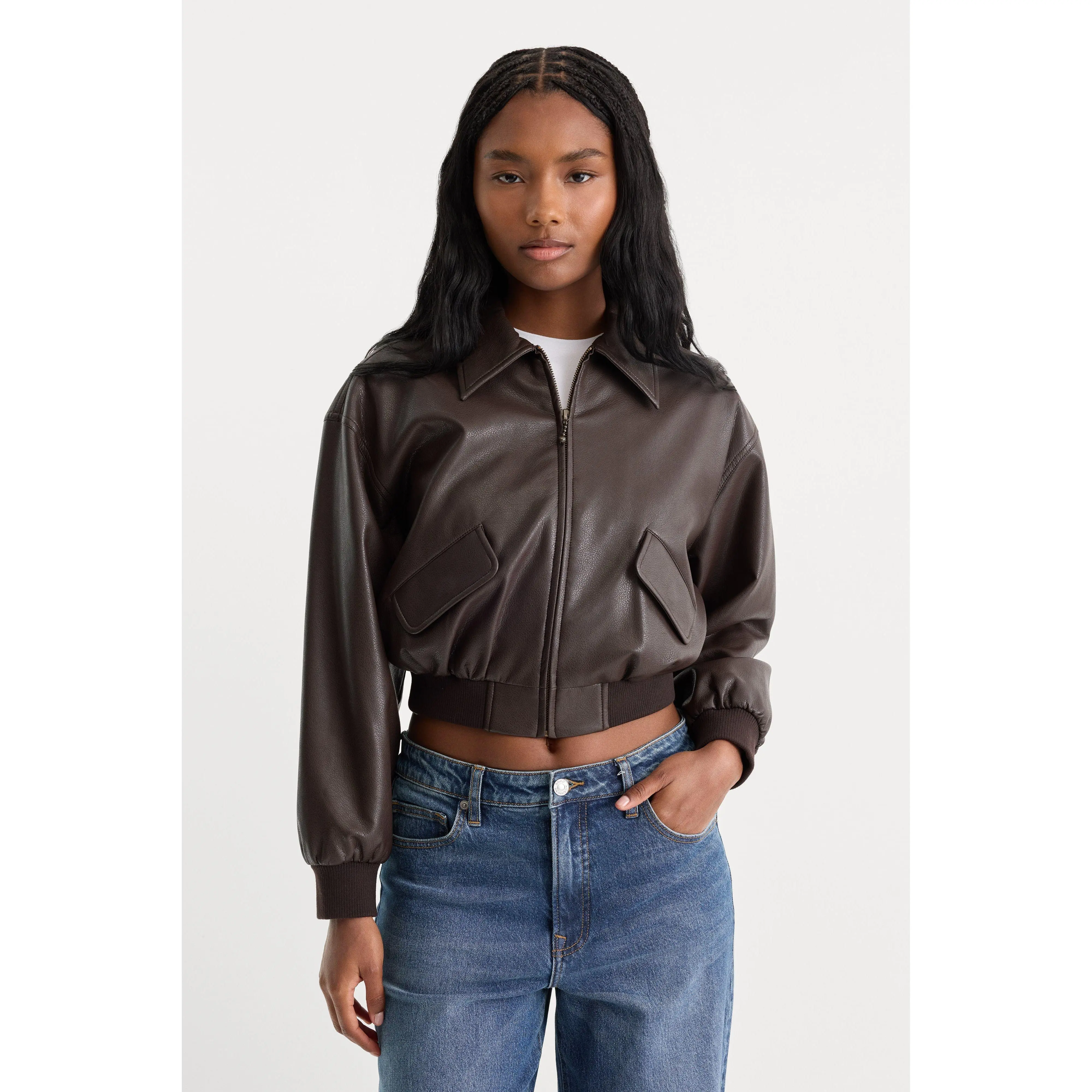 THE BETTER THAN LEATHER BOMBER JACKET | ESPRESSO