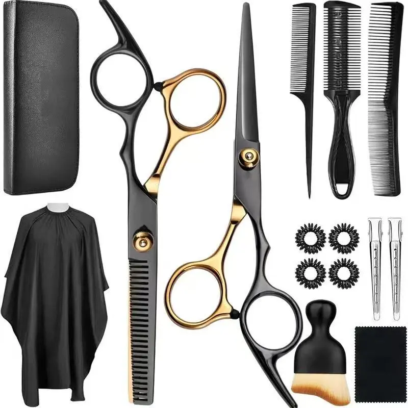 11-in-1 Professional Barber Kit – Hair Cutting & Thinning Scissors Set for Home Salon Use