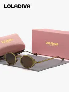LolaDiva 1 Piece Unisex Oval Polarized Sunglasses for Driving Full Frame Uv400 Glasses with a story, accompanying your reads