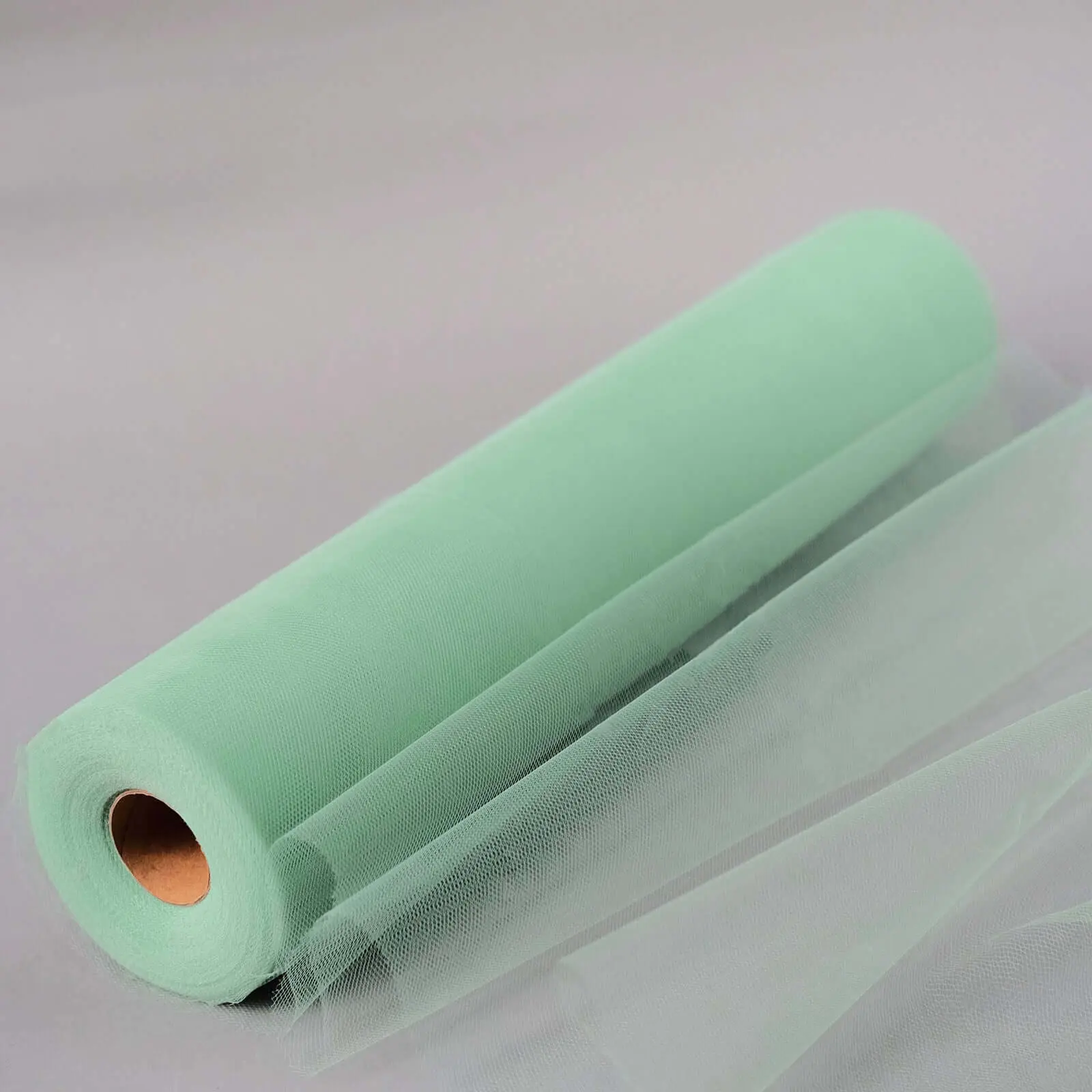 Sage Green Semi Sheer Tulle Fabric Bolt Roll - 18in x 100yd Soft Touch Material for Wedding, Festive Crafts, Soft Touch Fabric