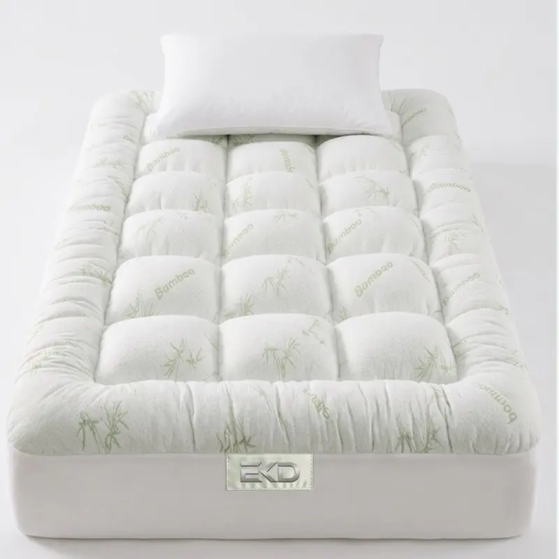 EKD Ultra Soft & Cooling Mattress Topper - Twin XL Size Rayon Derived from Bamboo, Pillow Top Mattress Pad, 20" Deep Pocket, Back Pain Relief, Perfect for Hot Sleepers, Green