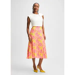 Pleated Midi Skirt