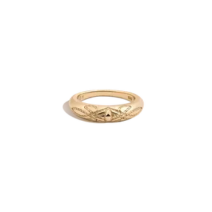 Aurate x Frye: Western Stitch Mini Dome Ring