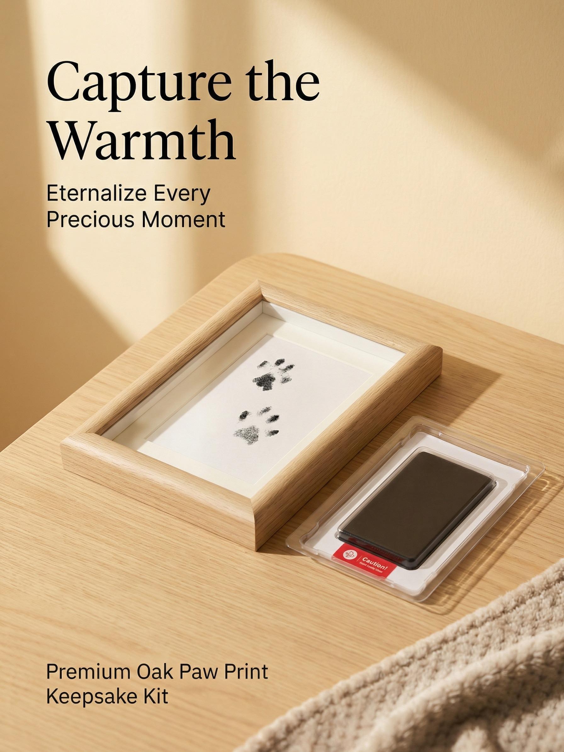 Treat Yo' Pet Paw Print Kit,2-Pcs Ink Pads + 1 Photo Frame,Mess-Free Paw Print Stamp Pad for Dogs & Cats, Clean Touch Ink Pad, Dog Nose Print Kit, Keepsake Gift For Pet Dogs And Cats, Memorial Gift For Pets, Pet Memorials, Dog Stuff