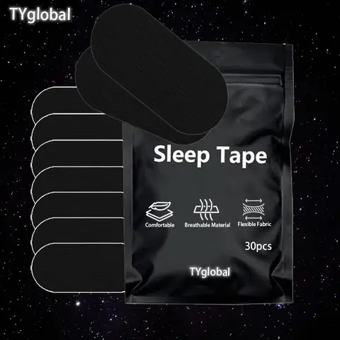 Breathable Sleep Nose-Mouth Tape Strips - Snoring Solution, 1-Month Supply, Hypoallergenic, Long-Lasting Adhesive, One Size, Healthcare Skincare-Friendly Aids, Yoga Use Tool