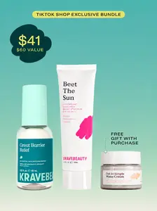 KraveBeauty | Sun Barrier Bundle | TikTok Shop Exclusive | Great Barrier Relief 1.52oz | Beet The Sun 50 mL | FREE Mini Oat So Simple .67 oz