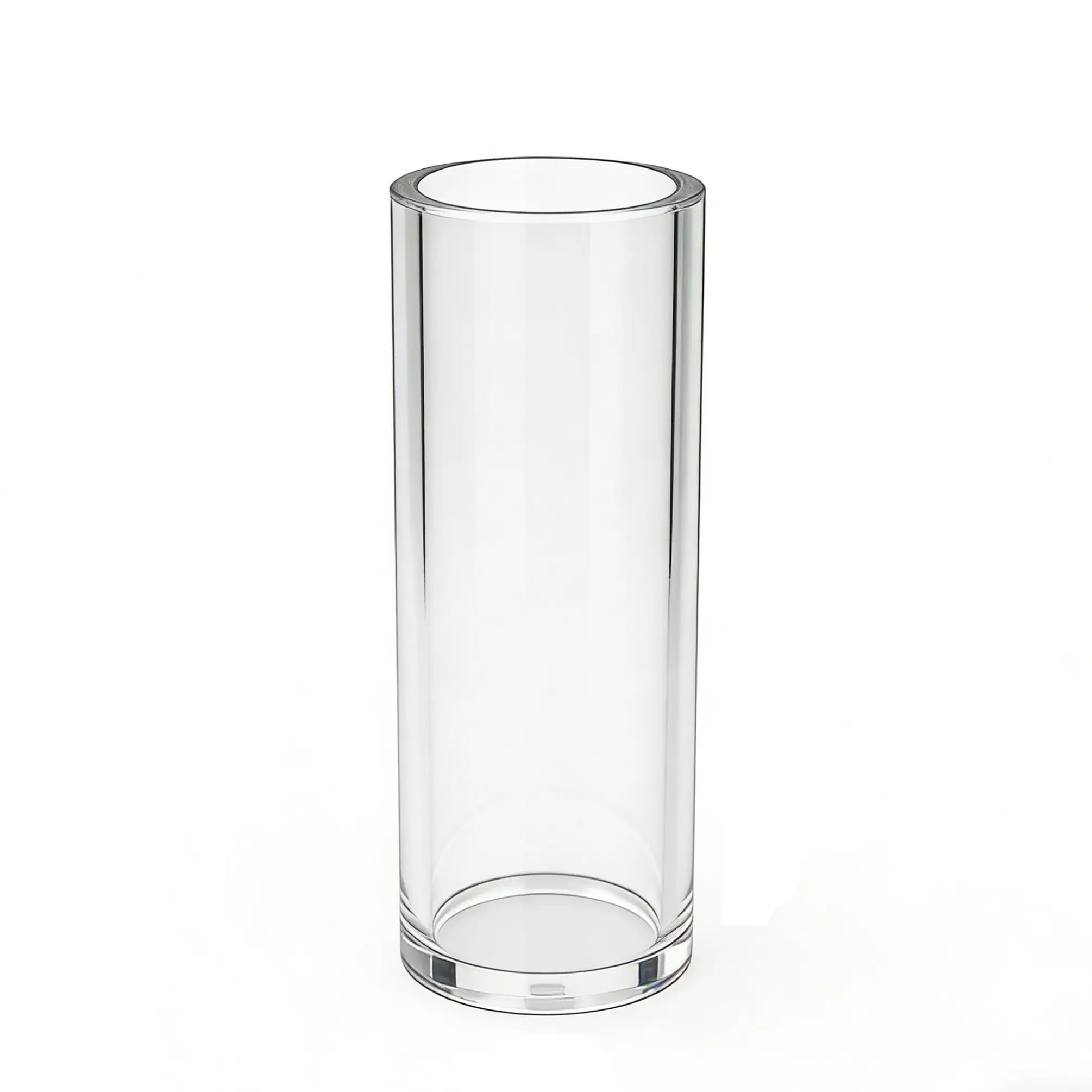 FixtureDisplays® Clear Acrylic Tube 4" (nominal) Diameter (3.937" exact outside dim) x 6" Long, 5/64" (2mm) Wall Open Ended  15139-6"-4PK-NF