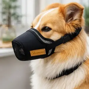 Adjustable Dog Bite Proof Muzzle, Breathable Mesh Material, Prevents Barking & Chewing, Safe for Walking Pets, Pet Supplies Essential