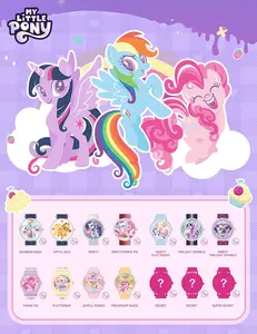 MINISO My Little Pony Magic Sweetheart Series Blind Box Watch Characters Inspired Design Mystery Collectible Watch Ideal Christmas New Year Holiday Shopping Adorable Gift for Girls Anime Lovers