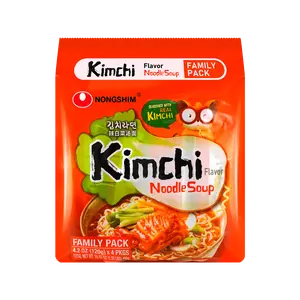Nongshim Kimchi Ramyun Korean Spicy Noodle Soup - 4 Pack Instant Ramen, Authentic Korean Flavor