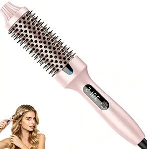 1.5 Inch Thermal Brush, Ionic Heated Thermal Brush with LED Display, 6 Adjustable Heat Settings (310°F–410°F), Less Damage, Fast Styling for Smooth,Curl & Volume Hair Styler
