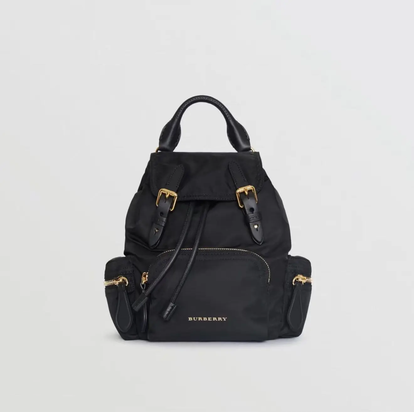 Pre-owned BURBERRY Black Parachute Canvas Rucksack, Small Size（2603893）