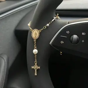 Car Steering Wheel Beaded Pendant Accessory, Decorative Car Interior Ornament, Stylish Vehicle Decoration, Essential Auto Accessories, Car Hanging Decoration
