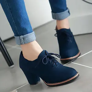 Women's Lace up High Heels Solid Color Round Toe Thick High Heels Stylish Comfortable for Parties Dates Daily Wear Versatile Fashionable Shoes for Women All Seasons