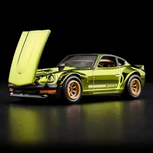 Hot Wheels Collectors RLC Custom '72 Datsun 240Z - Malaysia Edition Die-Cast Model with Spectraflame Olive Hood & RR Racing Exhaust