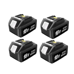 4 Pack 18V Batteries Compatible for Makita 18-Volt Battery BL1860B BL1820B BL1830B BL1840B BL1850B LXT-400 Fit for Ma·kita 18·V Cordless Power Tools, with 6000 mAh High Capacity Charge