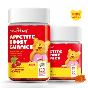 [DealsForYou] Nature's Key Hawthorn Flavor Appetite Booster Gummies - Kids Vitamin Supplement for Ages 4 & Up, Appetite Stimulant, Healthy Weight Gainer Support for Children 4+, Edible Fitness Aid, 60 Counts Pack and 120 Counts of 1