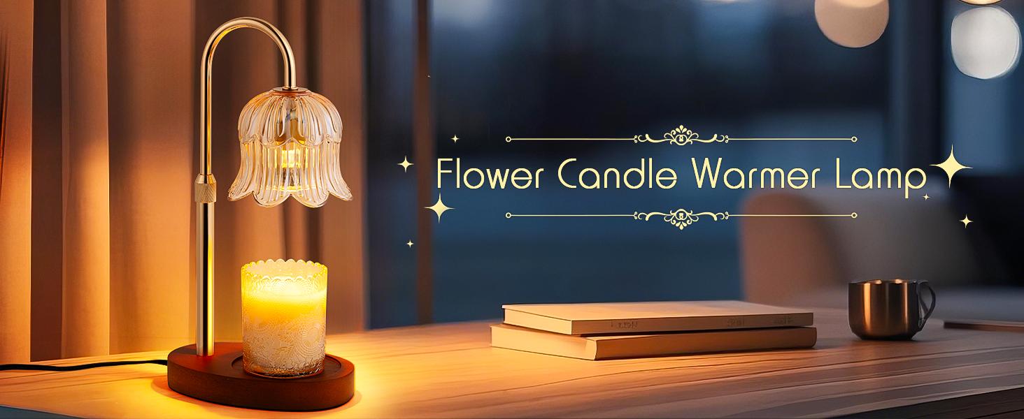 Flower-shaped candle warm light strip with timer function: aromatherapy candle heating light, unique glass lamp, adjustable height, suitable for home bedroom decor; birthday gift, gifts for her and him, TikTok store spring/summer celebrations