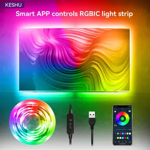 Smart Color Changing LED Strip Light, APP Control, 216 Dynamic Modes, Adjustable Brightness & Colors, TV Background Decor, Room Decoration