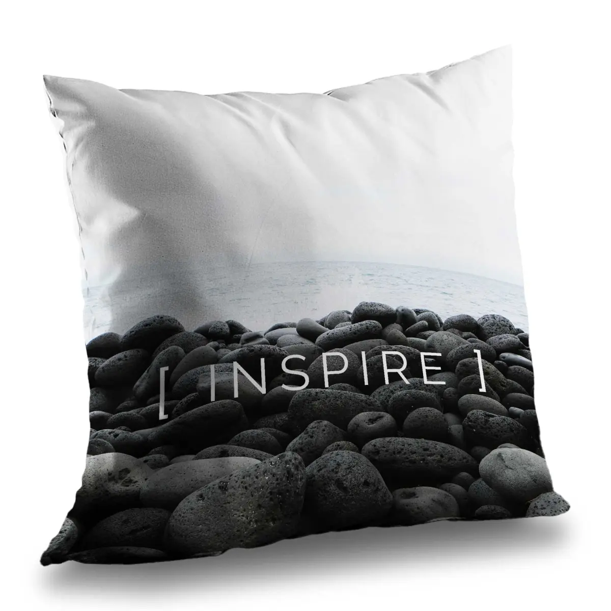 Begin Home Decor C1PC2626I9X25M 26 x 26 in. Inspire Beige Poly Twill Throw - Stylish Home Decor Accent