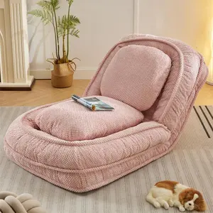 [VIDEO provided] Human Dog Bed ,Lazy Sofa Couch ,5 Adjustable Position,sit,sleep,fold,suit to put in bedroom, living room ,Space Saving Design ,Pink
