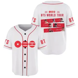 Full Print K-pop Boy Band Baseball Jersey Jersey, Bangtan Baseball Jersey Shirt, Print Baseball Jersey, Sport Jersey for Men and Women, Baseball Jersey Style