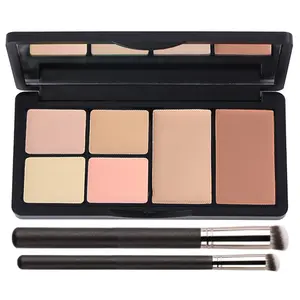 Concealer Contour Palette, 6 In 1 Color Correcting Concealer Contour Makeup Palette With 2 Packs Brush