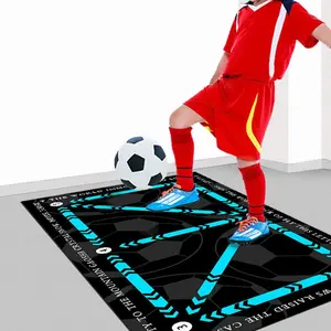 Professional Anti-Slip Football Training Mat, Silent Footwork Equipment, Enhances Strength Agility Coordination, Portable and Foldable