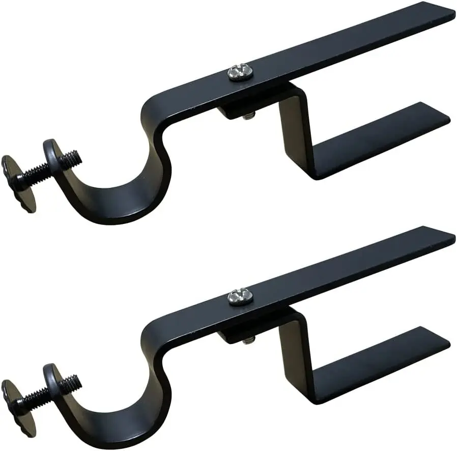 NoNo Bracket XL - No Drill Curtain Rod Bracket Attachment for XL Blinds (Black)