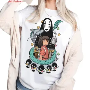 Anime Shirt,Ghibli Totoro Sweatshirt, T-Shirt Ghibli No Face Fan Hayao Miyazaki, Howl's Moving Castle