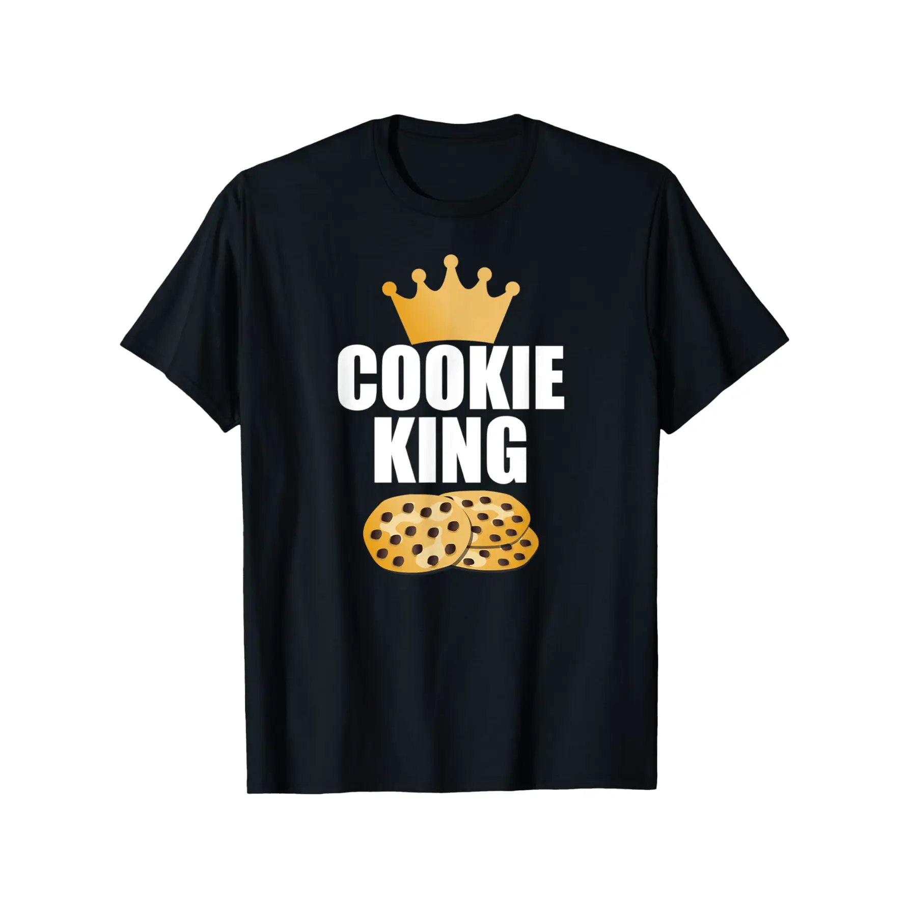 Cookie King Graphic Tee for Men & Women - 100% Cotton, Perfect for Bakers & Cookie Lovers, Comfort Fit S-XXXL, Black
