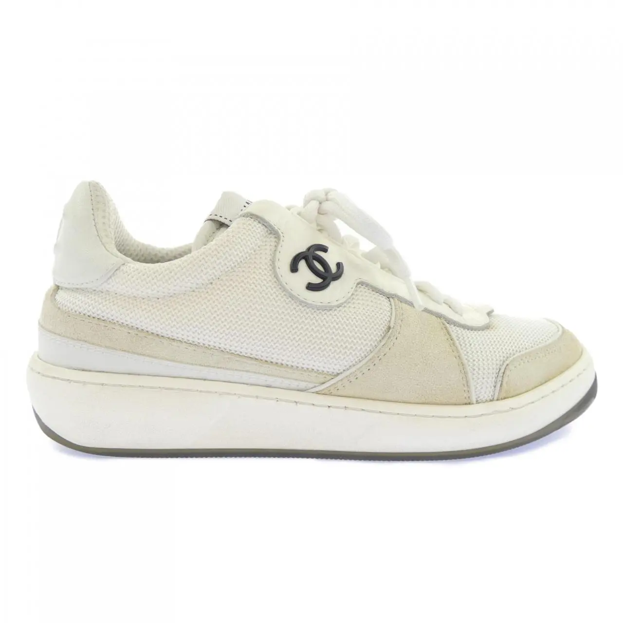 Pre-owned CHANEL Rubber Small Leather Goods Sneakers