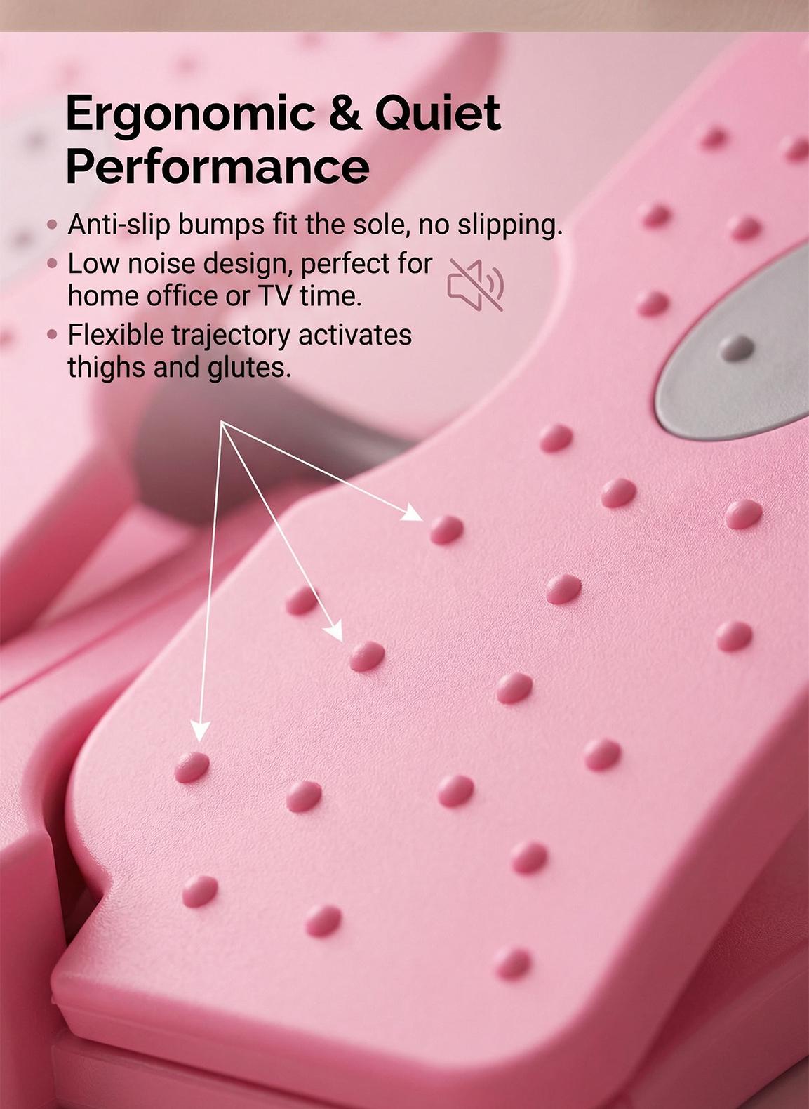 Magic BB Mini steppers for exercise at home,Portable Exercise Stepper Machine for Leg Training, Foldable Leg trainer For calves, ankles, knees,fitness equipment for use while sitting - with anti-slip mat.