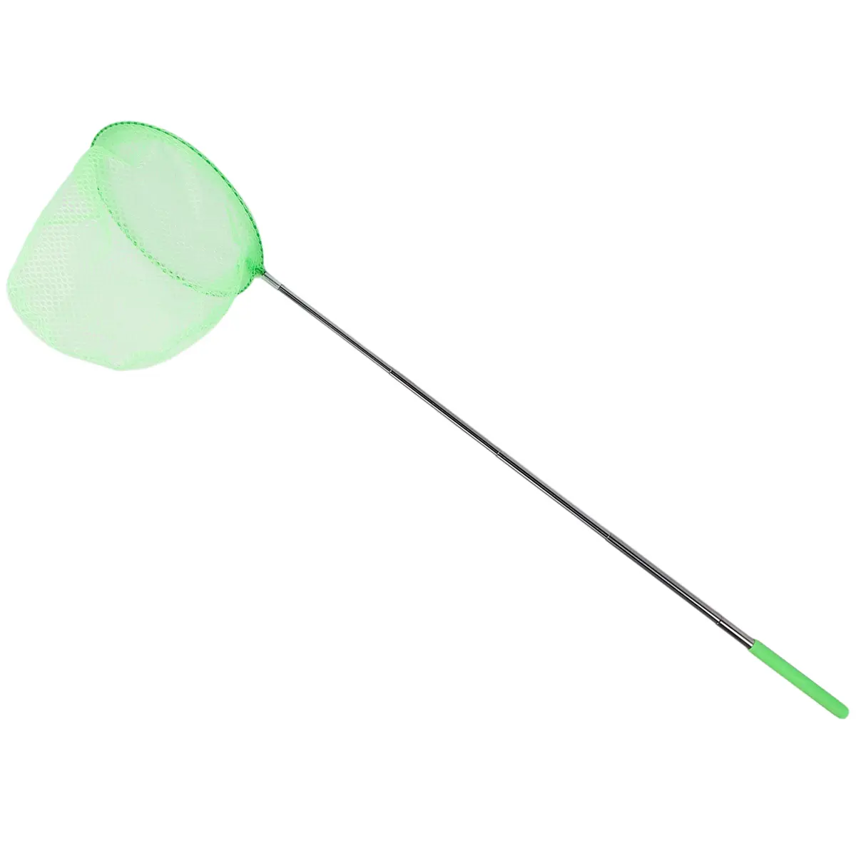 Outdoor Catching Catching Butterfly Net Fishing Net Bag Stainless Steel Telescopic Fishing Net Tool Outdoor Telescopic Portable Catching Catching Net-Green