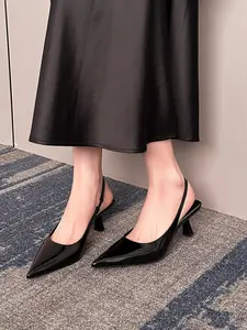 Women's Elegant Solid Color Pointed Toe Stiletto Heels, Fashionable High Heel Shoes for Party, Daily Clothing Decor for Women & Girls, Footwear