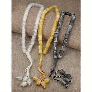 Acrylic Geometric Multicolored Beads Prayer Beads Buddhist Beads for Men Women Celebrate Festivals Ramadan Worship Jewelry