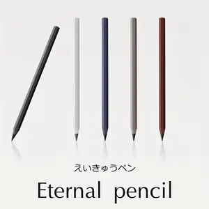5Pcs new technology metal pencils, infinite writing, eternal ink free pens, magical drawing tools for school and office stationery